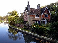 Riverside Cottage from the bridge, Great Amwell. Photo March 2010.